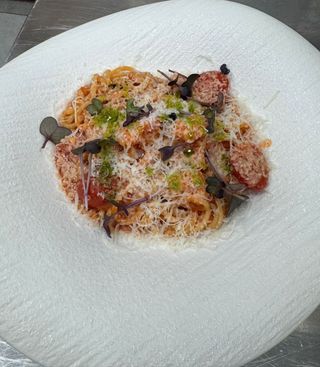 Спагетти с креветками (350г)