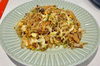 Spaghetti di riso con carne（肉沫粉干）