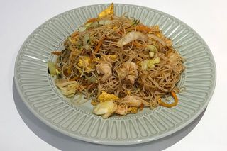 Spaghetti di riso con gamberi（虾粉干）