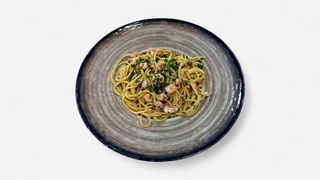 Spaghetti Aglio Olio s kozicama