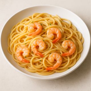 Spaghetti con gamberetti