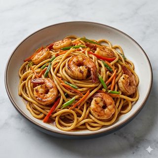 Spaghetti con gamberi