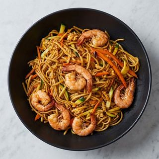Spaghetti con gamberi