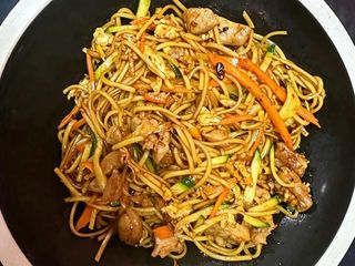 Spaghetti con pollo