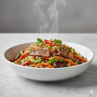 334 Spaghetti di soia con manzo