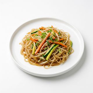 Spaghetti di soia con verdure