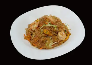251. Spaghetti di soia con gamberi e verdure miste