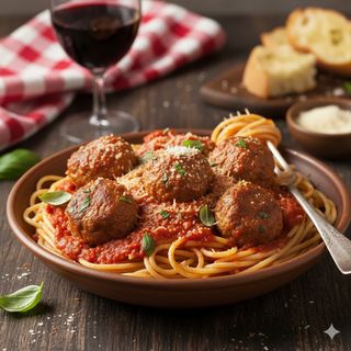 Meatballs pasta