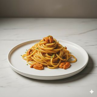 Spaghettone alla polpa di riccio