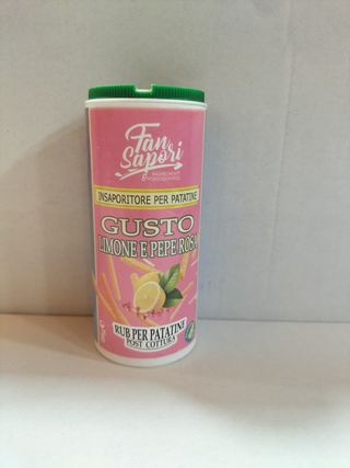Spezie in polvere per patatine fritte gusto limone e pepe rosa