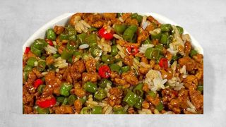 Spicy chicken bibimbap