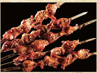 Spiedini di ventriglio di pollo