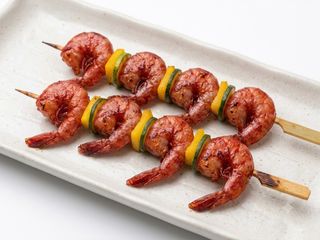 Spiedini di gamberi