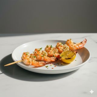 Spiedino di gamberoni ai ferri