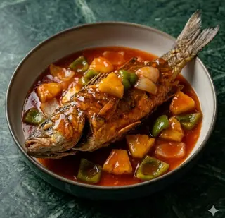 Spigola in salsa agrodolce