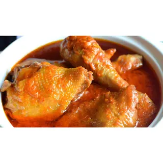 Stewed kienyeji chicken