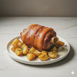 Stinco di maiale c.B.T. Con patate al forno