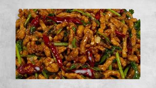 Stir-fried pork with soy sauce