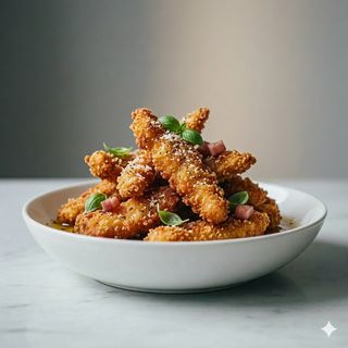 Straccetti di pollo fritti - leggermente piccanti