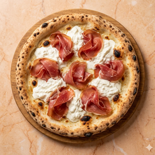 Stracciatella e prosciutto crudo