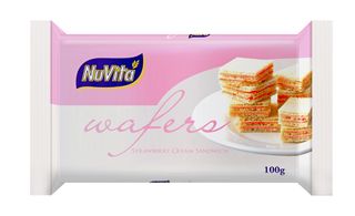 Nuvita Strawberry Cream Wafer 100G