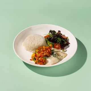 Судачек с запечёнными овощами (150г)