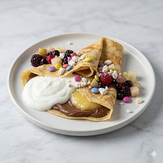 Super crepes con yogurt e la tua fantasia