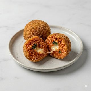 Suppli con pomodoro e basilico