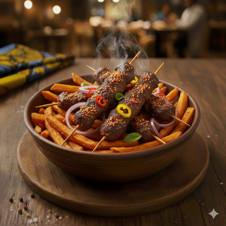 Suya con patate dolci