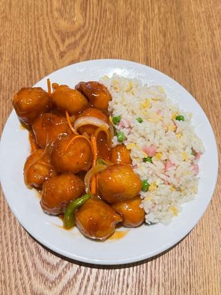 T12- Frango Agridoce e Arroz Chau Chau