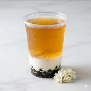 Tea gelsomino con crema di latte