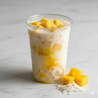 Tea mango con latte cocco