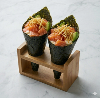 Temaki salmon spicy