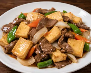 92. Tofu con manzo