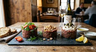 Torrette di carne cruda ai tre sapori