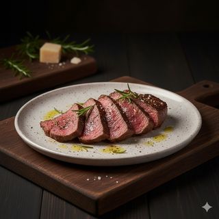 Tagliata con rosmarino - una porzione