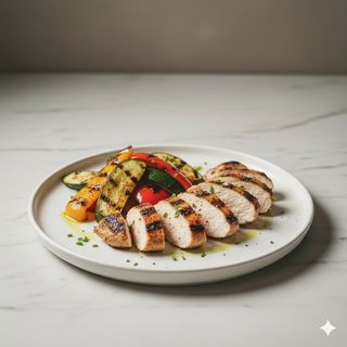 Tagliata di pollo con verdure grill