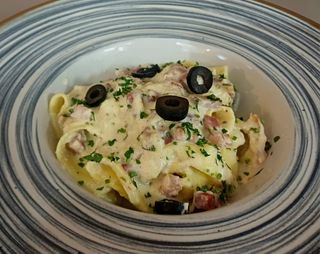 Tagliatelle with carbonara