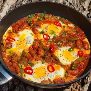 Tajine Merguez com Ovos