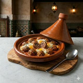 Tajine di kefta con uova