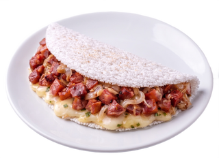 Tapioca Linguiça e Queijo