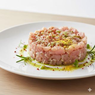 Tartare di pesce spada con rosmarino e limone