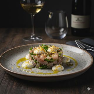 Tartare di spigola del mar bianco