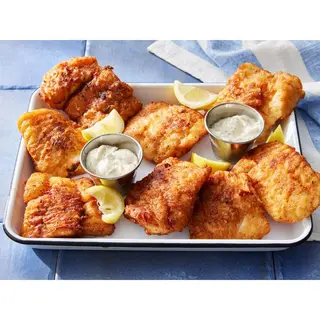 Tasty breaded fish fillet