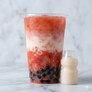 Tea alla fragola e yakult
