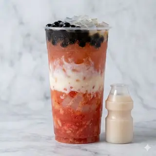 Tea alla pesca e yakult