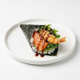 Temaki ebiten salmon