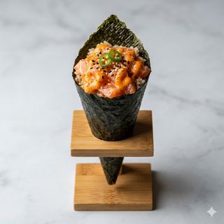 136.Temaki spicy salmone