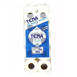 Tena Tissue 10 Pack Unwrapped
