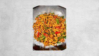 Teriyaki chicken stir-fried noodles